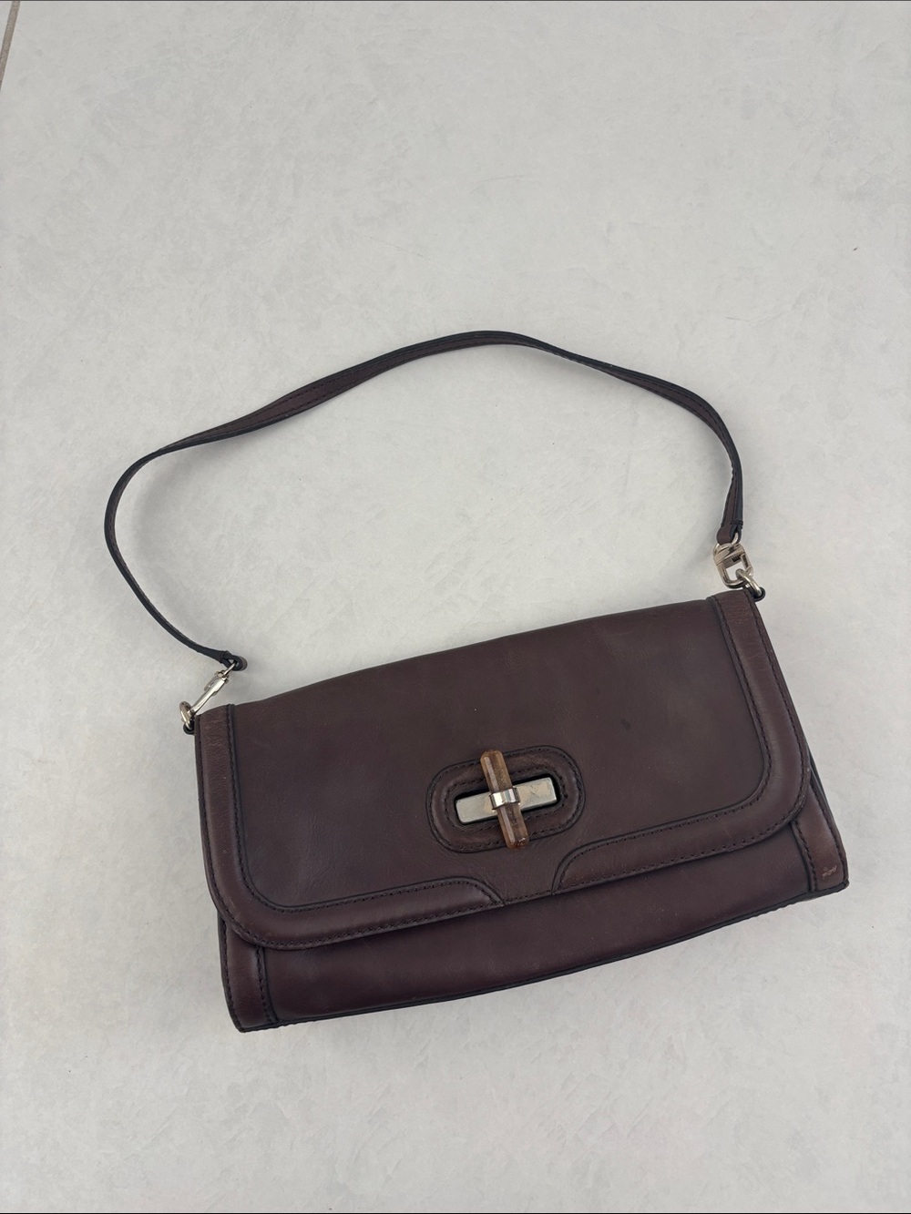 Banana Republic Dark Brown Leather Shoulder Bag